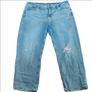 GAP 90s Loose High Rise Women's Plus Size 34/18R Relaxed Fit Light Blue Jeans
